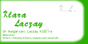 klara laczay business card